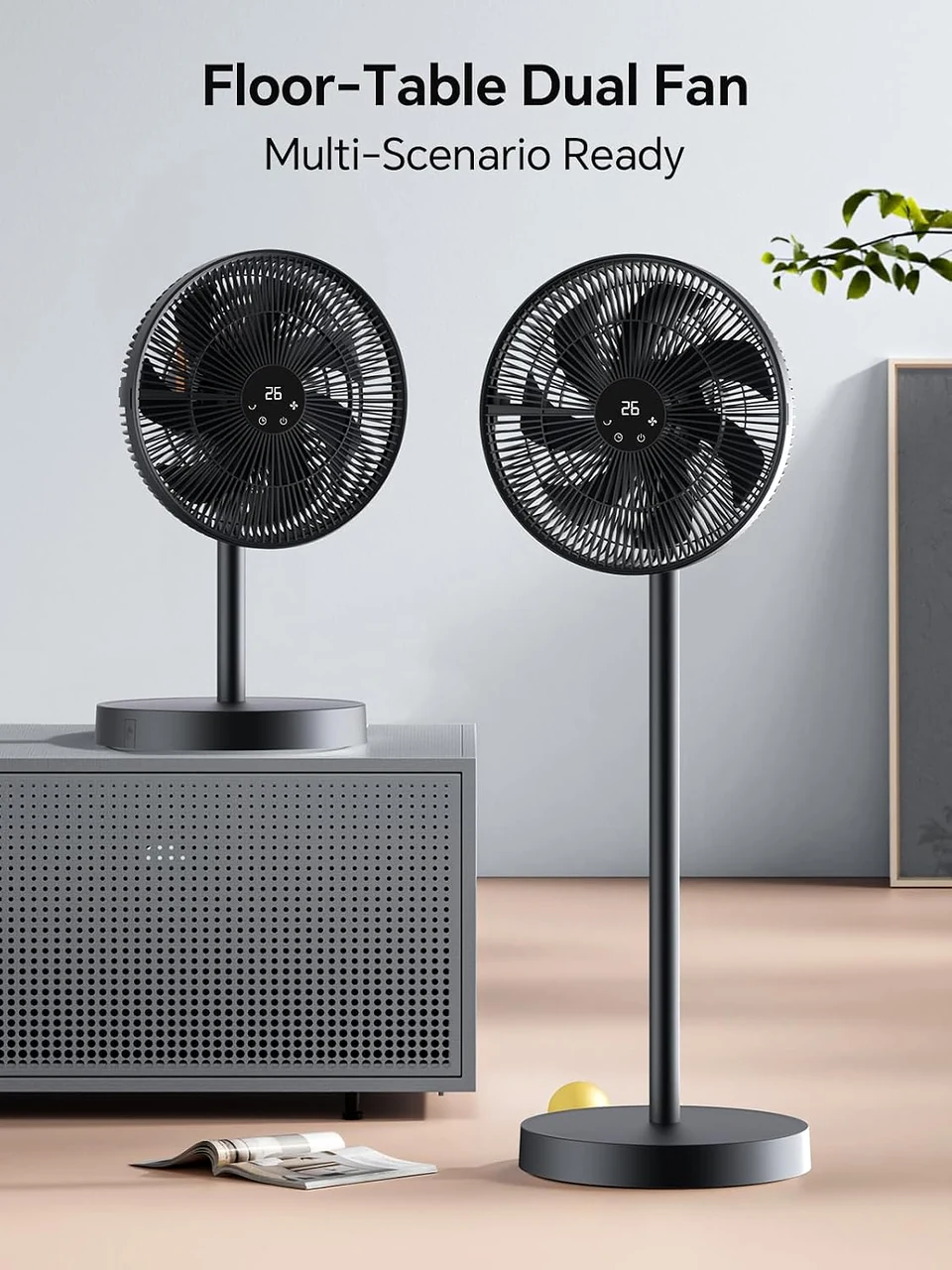 SHINIC 14-Inch Folding Pedestal Fan, product view 2