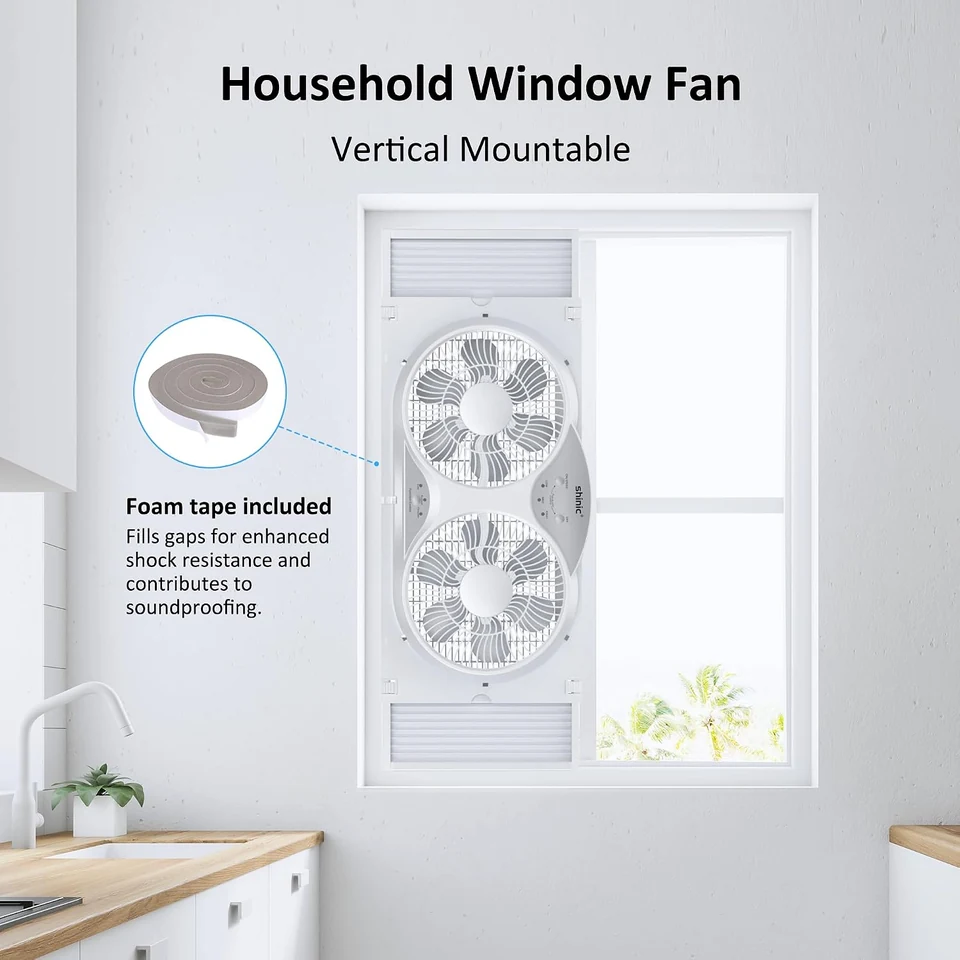 SHINIC Remote Twin Window Fan, product view 7